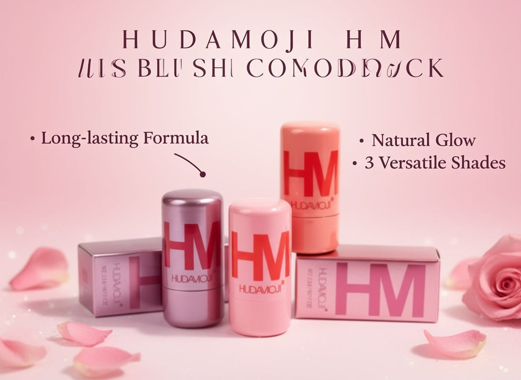 HUDAMOJI 3 Blush gel | Long-Lasting Natural Glow | 3 Shades