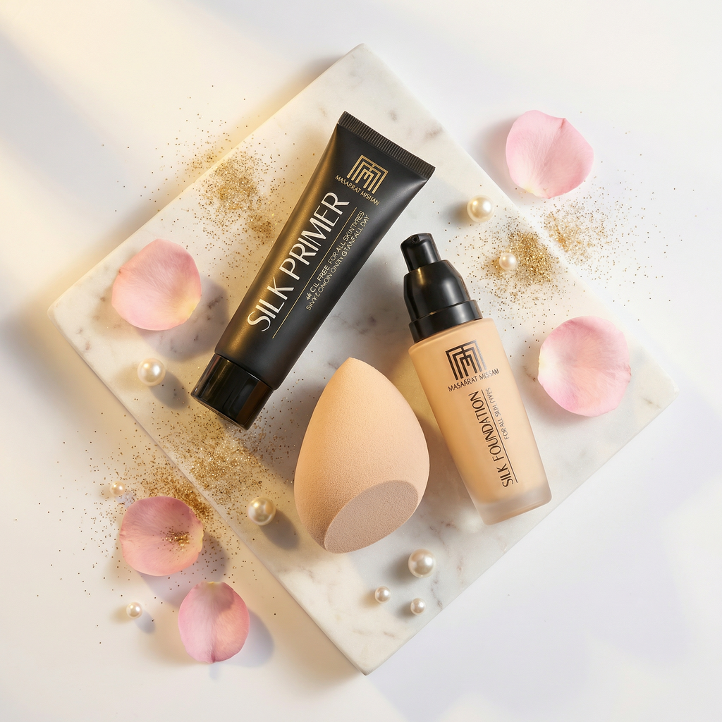 Flawless Base Bundle – Primer, Foundation & Beauty Sponge (Only Rs.1999)