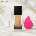 Huda Beauty Ultimate Complexion Set - Foundation, Primer & Beauty Blender Sponge | Professional Makeup Kit