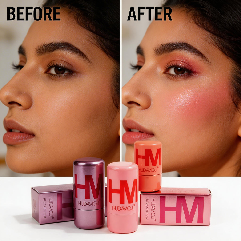HUDAMOJI 3 Blush gel | Long-Lasting Natural Glow | 3 Shades